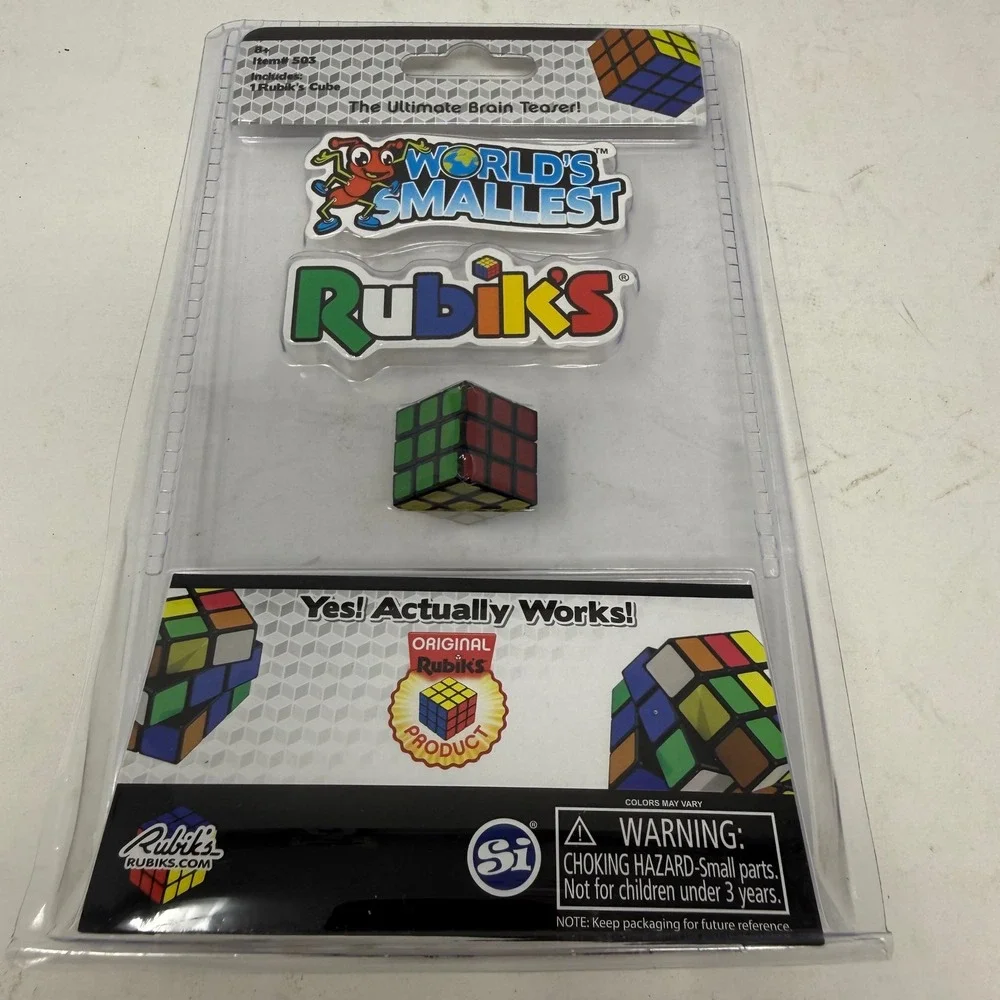 Worlds Smallest Rubiks Cube Tiny 3x3 Functional Puzzle Toy Super Impulse 503